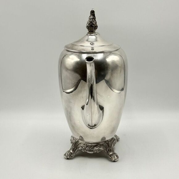 F B Rogers Silver Co. Silver Plated Vintage 19th Century Tea Pot #2670 - Picture 7 of 13